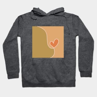 Heart One Line Art - Abstract Heart Single Line - Heart Continuous Line Hoodie